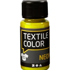 Tekstilfarve - Textile Color neon gul - 50ml