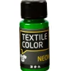 Tekstilfarve - Textile Color neon grøn - 50ml