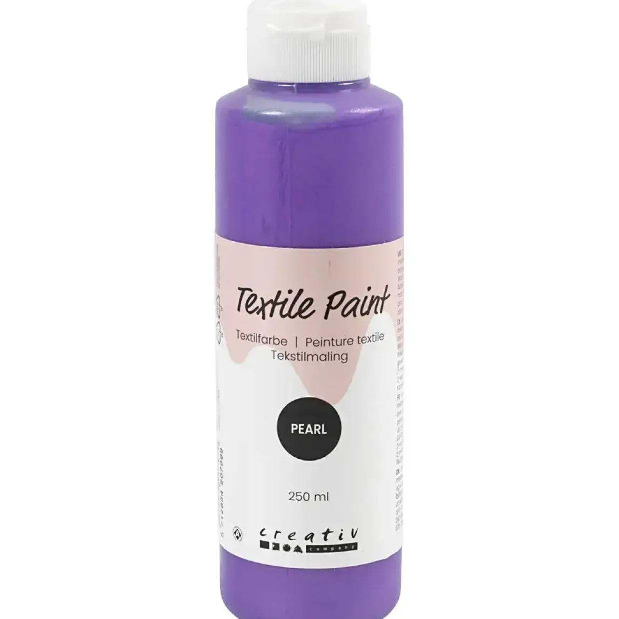 Tekstilmaling, perlemor, dækkende, violet, 250 ml/ 1 fl.