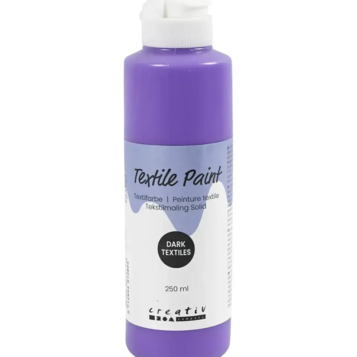 Tekstilmaling Solid, dækkende, lilla, 250 ml/ 1 fl.