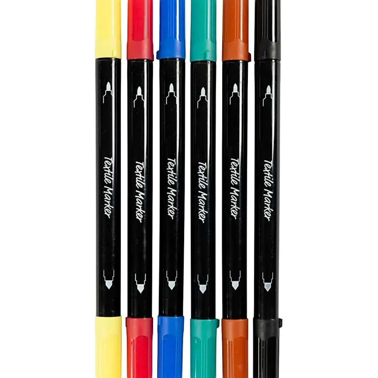 Tekstiltusch, streg 2,3+3,6, standardfarver, 6 stk./ 1 pk.