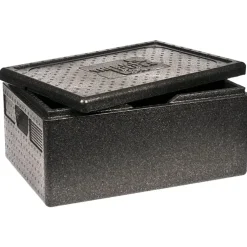 Termokasse - 60 x 40 x 33 cm - Sort EPP - 1 rum - 3 stk.