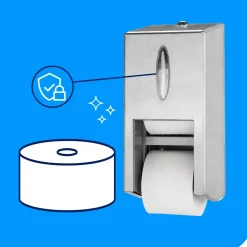 Toiletpapirholder Tork 472019 MidSize Twin T7 til 2 ruller toiletpapir - rustfri