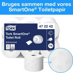 Toiletpapirholder Tork 472054 SmartOne T8 - rustfrit stål