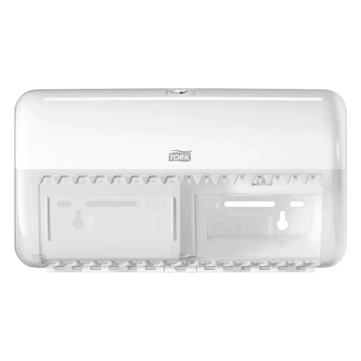 Toiletpapirholder - Tork 557000 T4 Twin - Hvid - Til 2 ruller