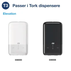 Toiletpapir i ark Tork Premium 114276 2-lags bulk pack hvid 11 cm x 0,19 m - 7560 stk