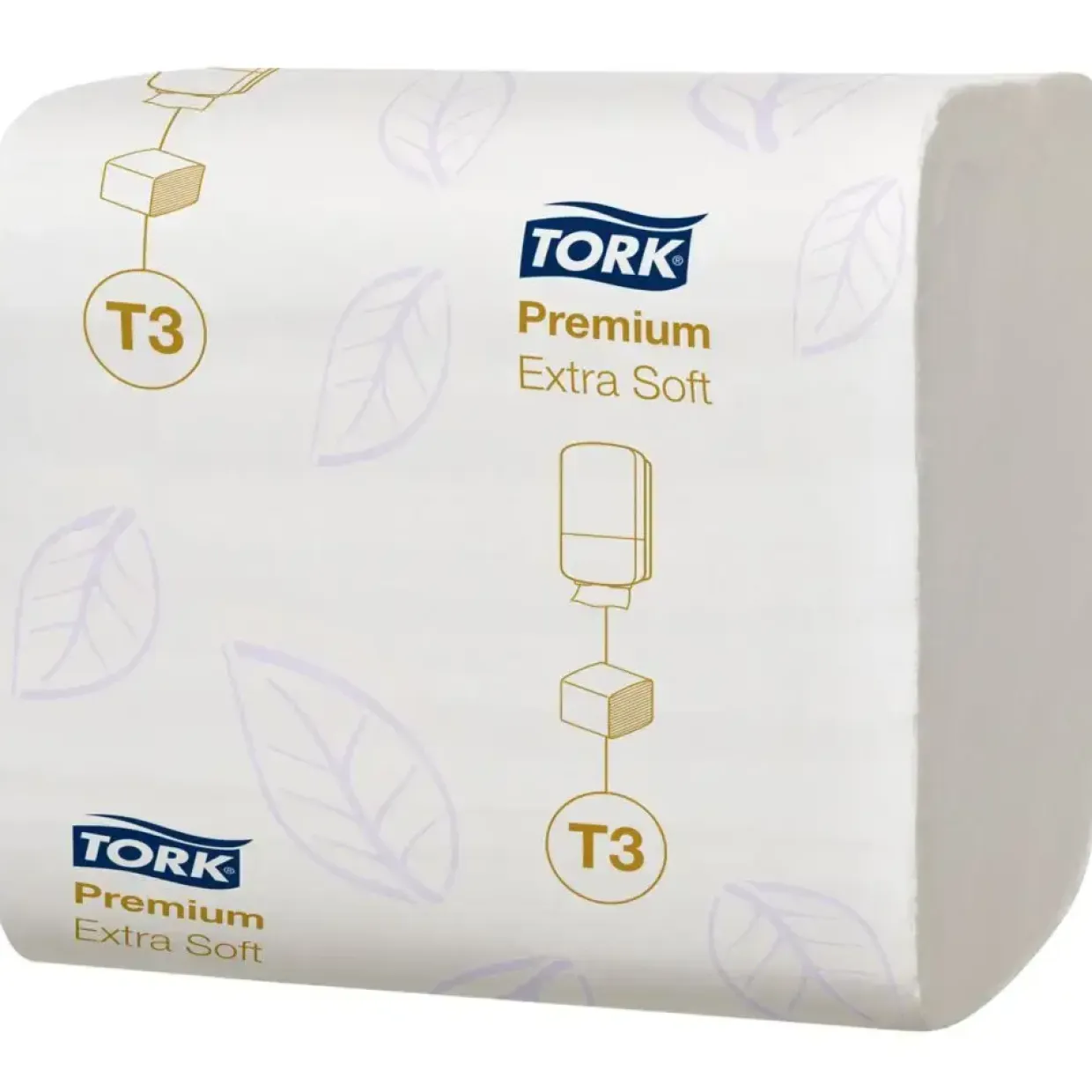 Toiletpapir i ark Tork Premium 114276 2-lags bulk pack hvid 11 cm x 0,19 m - 7560 stk