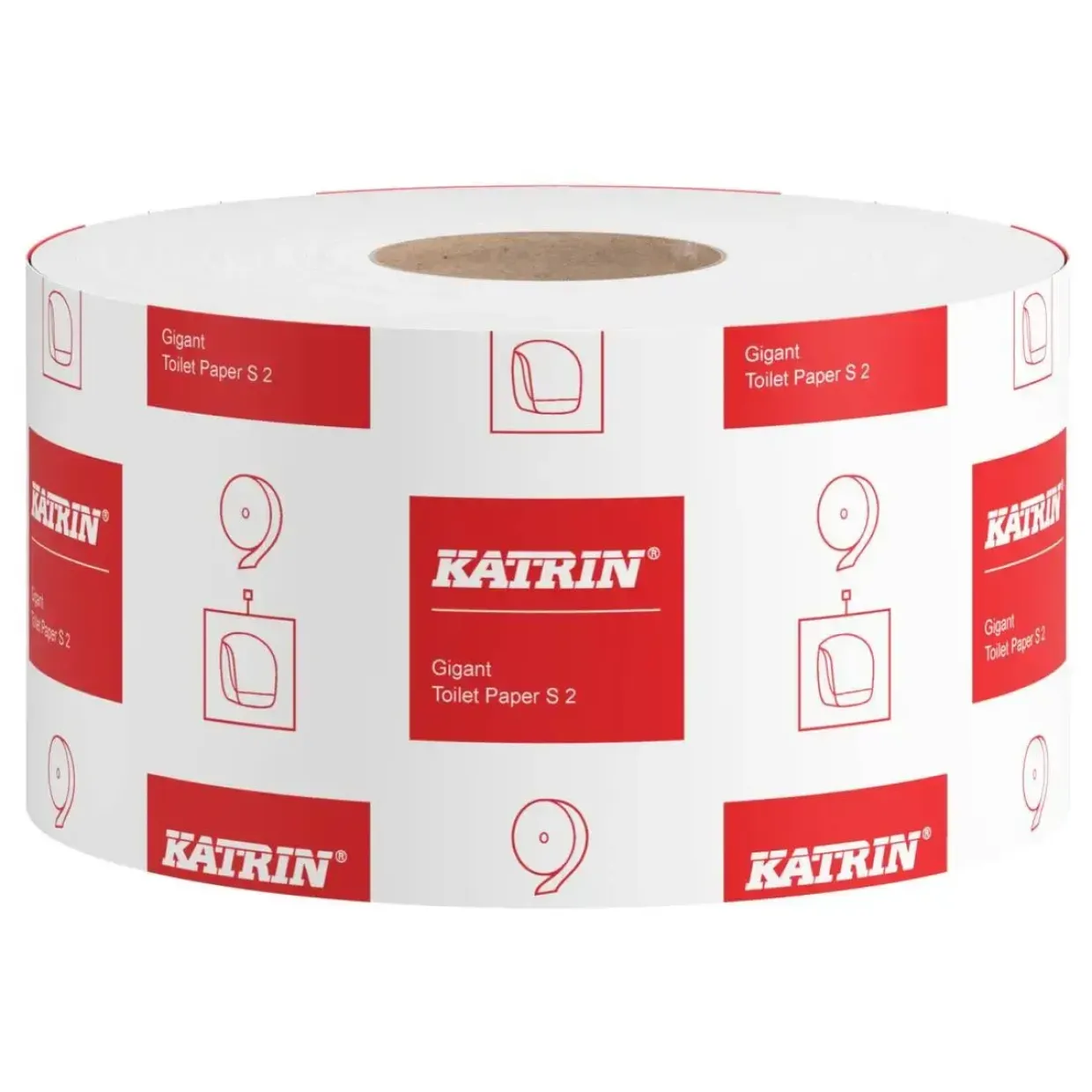 Toiletpapir, Katrin 106101, 2 lags, Classic, Gigant S, 200 meter - 12 ruller