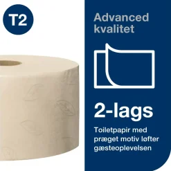 Toiletpapir Mini Jumbo - Tork 120377 Advanced T2 - 170m - 12 ruller