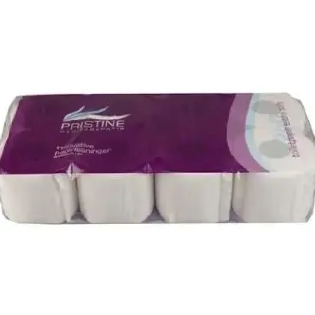 Toiletpapir Pristine Extra Soft 3-lag Ø12cm L33.75mxB9.8cm Nyfiber Hvid - 9 pk x 8 rl/krt