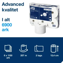 Toilet papir Tork 472242 Advanced SmartOne - 6 toiletruller