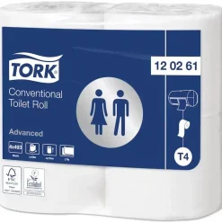 Toiletpapir Tork 120261 Advanced T4 2-lag 61,1m - 6 pk x 4 rl/krt
