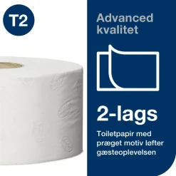 Toiletpapir Tork 120280 Jumbo Mini T2 Advanced - 12 ruller