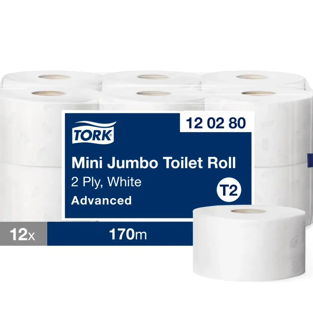 Toiletpapir Tork 120280 Jumbo Mini T2 Advanced - 12 ruller