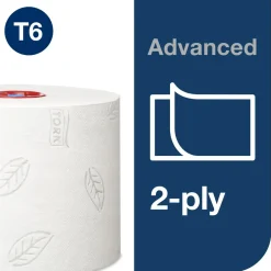 Toiletpapir Tork 127530 Mid-Size T6 2-lags 100 meter - 27 ruller