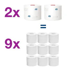 Toiletpapir Tork 127510 Mid-Size T6 Prem ES 3-lags 70 meter - 27 ruller