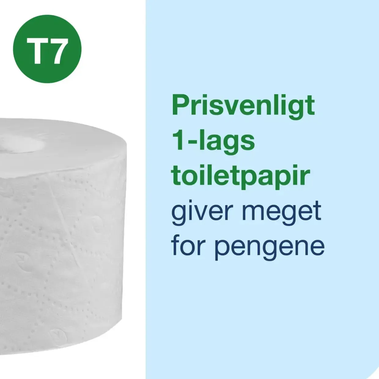 Toiletpapir Tork 472620 OptiServe T7 1-lags hvid u/hylse 143,8m - 24 ruller