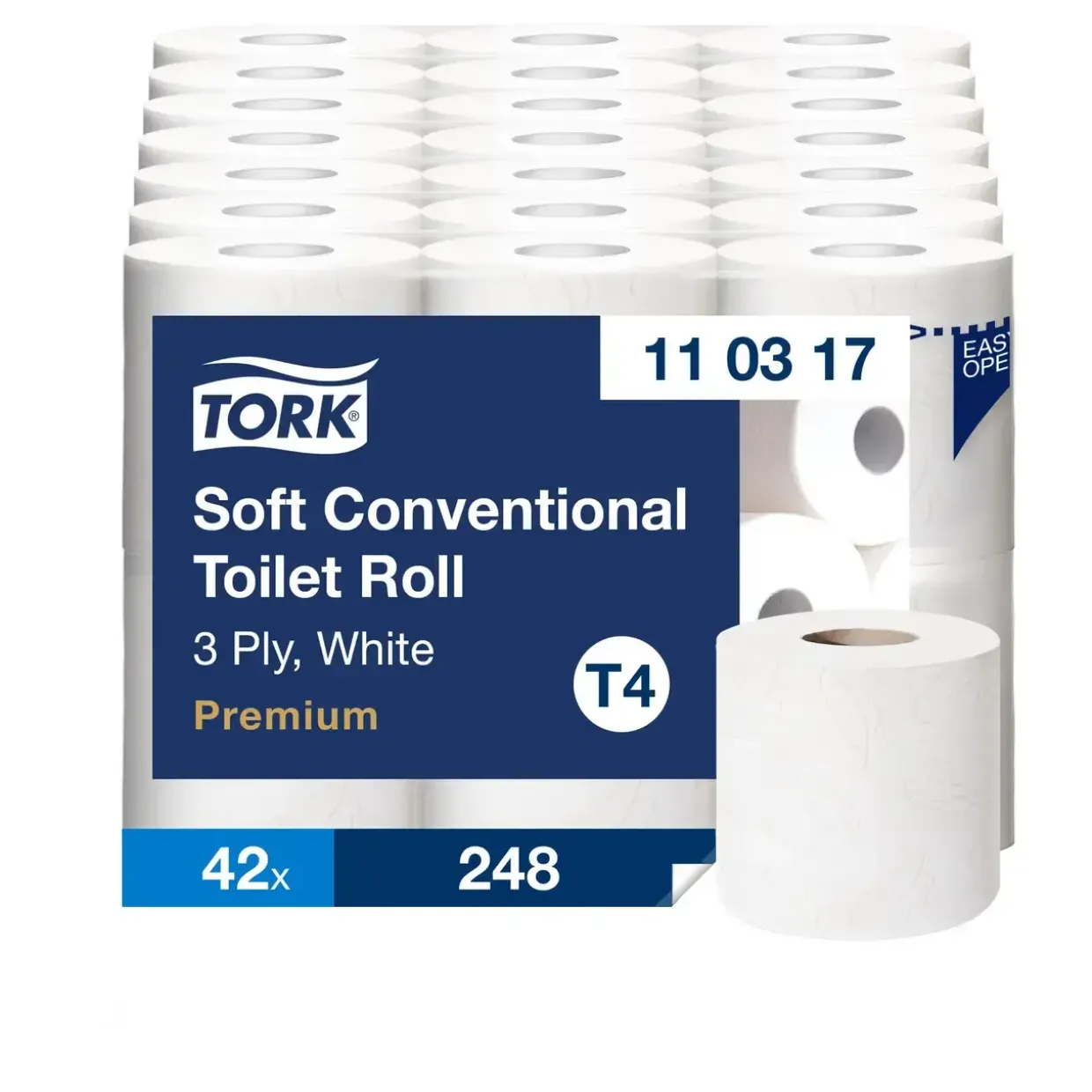Toiletpapir Tork 110317 Premium T4 - 42 toiletpapirsruller
