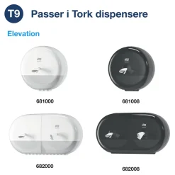 Toiletpapir Tork 472193 SmartOne Mini T9 Advanced 2-lag - 12 ruller