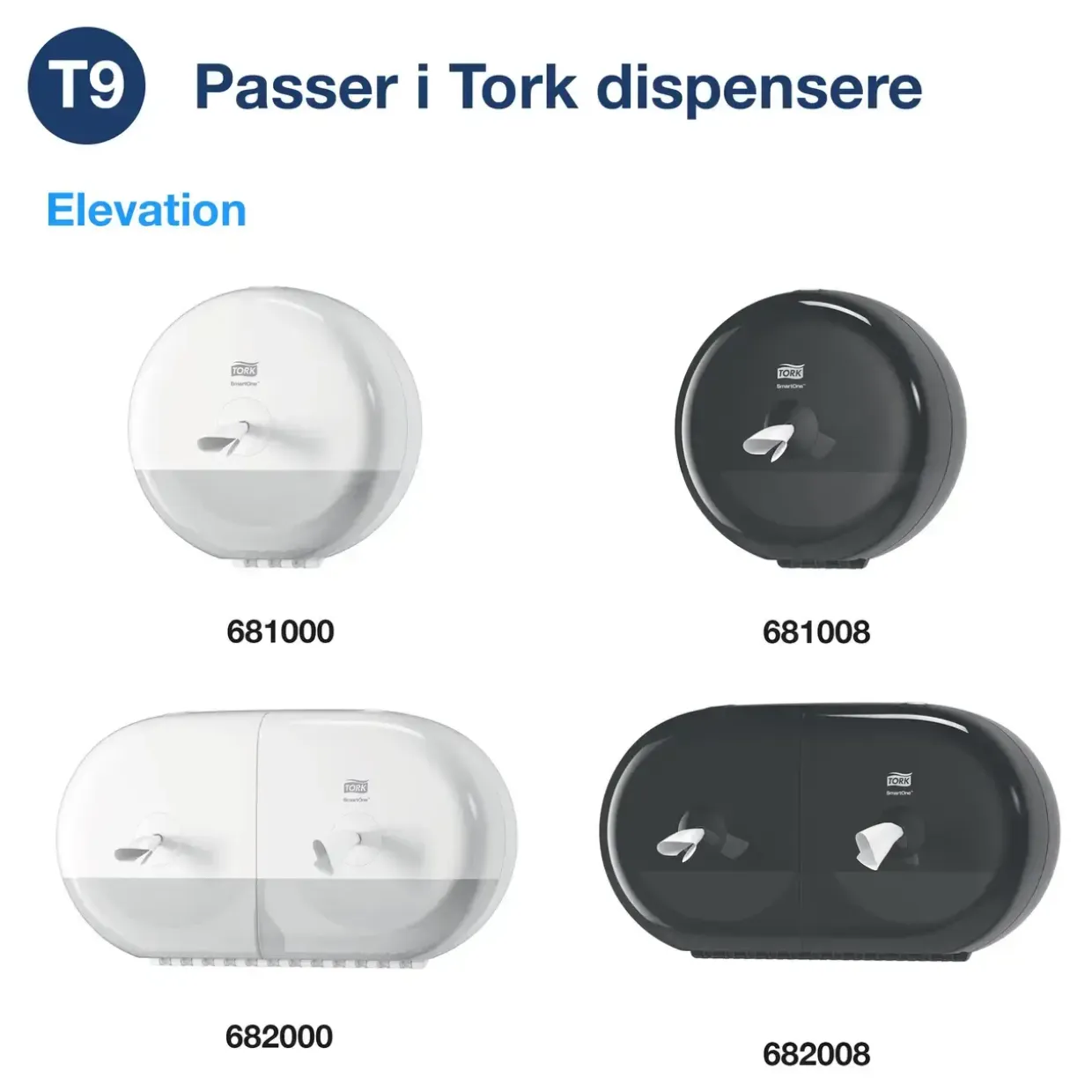 Toiletpapir Tork 472193 SmartOne Mini T9 Advanced 2-lag - 12 ruller