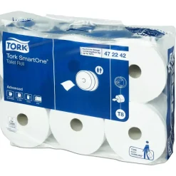 Toiletpapir Tork 472242 SmartOne T8 2-lag 207m Hvid - 6 rl/krt