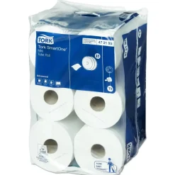 Toiletpapir Tork 472193 SmartOne T9 Mini 2-lag 111.6m Hvid - 12 rl/krt