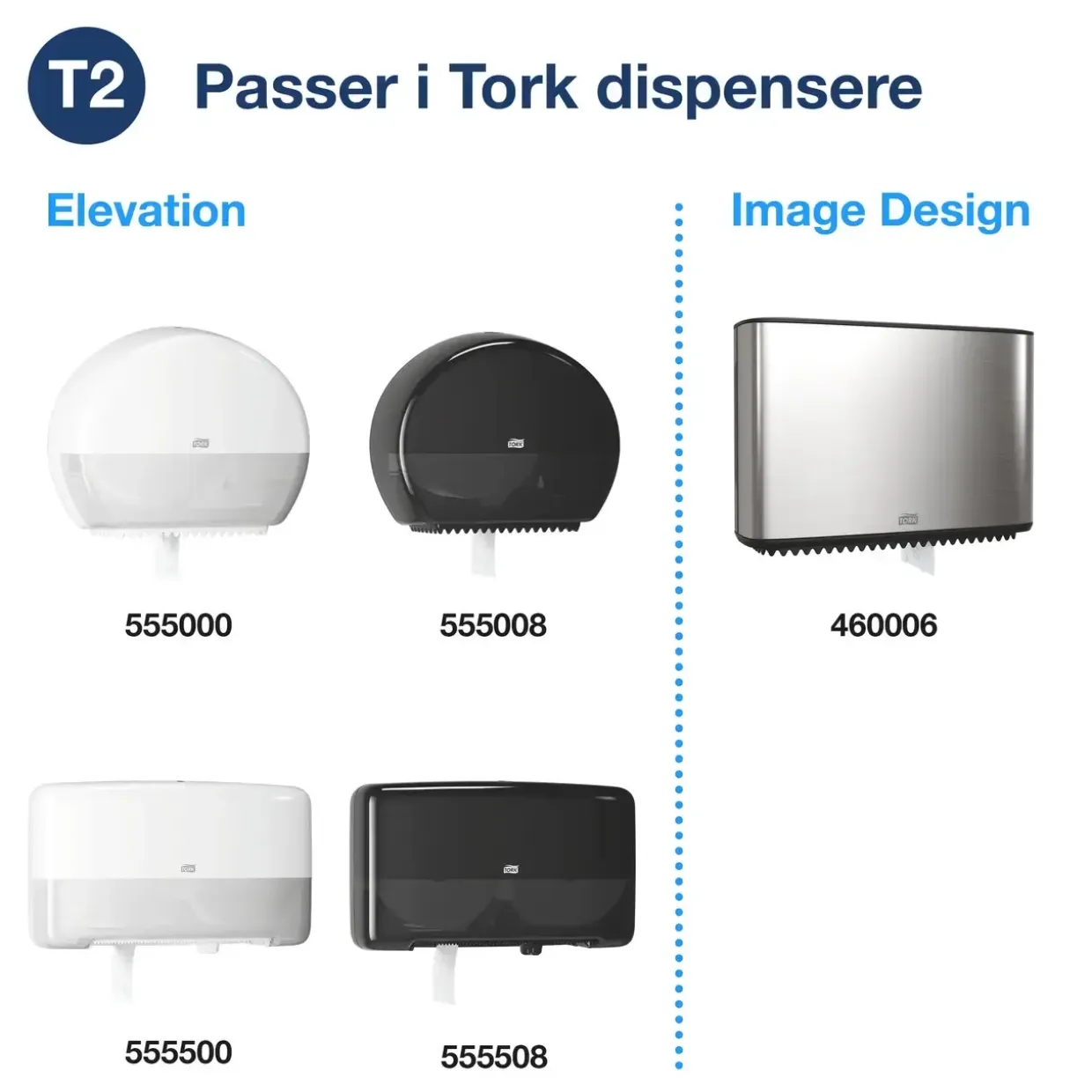 Toiletpapir - Tork 110253 Soft Jumbo Mini T2 - Premium - 2-lag - 170 meter - 12 ruller
