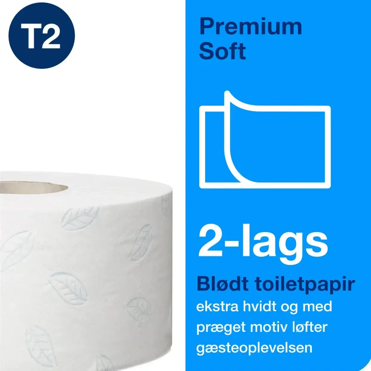 Toiletpapir - Tork 110253 Soft Jumbo Mini T2 - Premium - 2-lag - 170 meter - 12 ruller