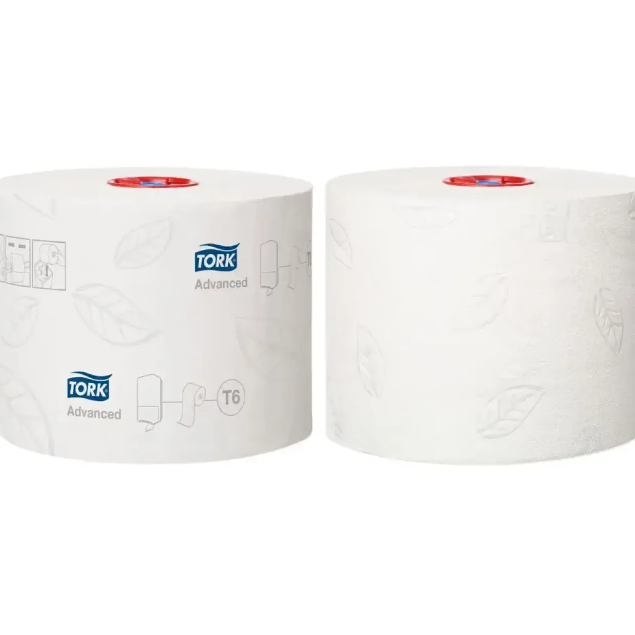 Toiletpapir Tork 127530 T6 Advanced 2-lags 100m x 9,9cm Ø13,1cm hvid blandingsfibre - 27 ruller