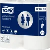 Toiletpapir - Tork 120261 - T4 Advanced - 2-lags - Ø12 cm - Hvid - 100% genbrugspapir - 6 pakker