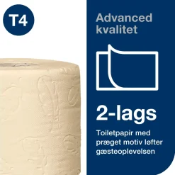 Toiletpapir - Tork 110299 T4 Advanced - Natur - 24 ruller