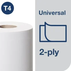 Toiletpapir Tork Universal T4 2-lags 45m 100777 Ubleget 353x118x198mm - 42 ruller
