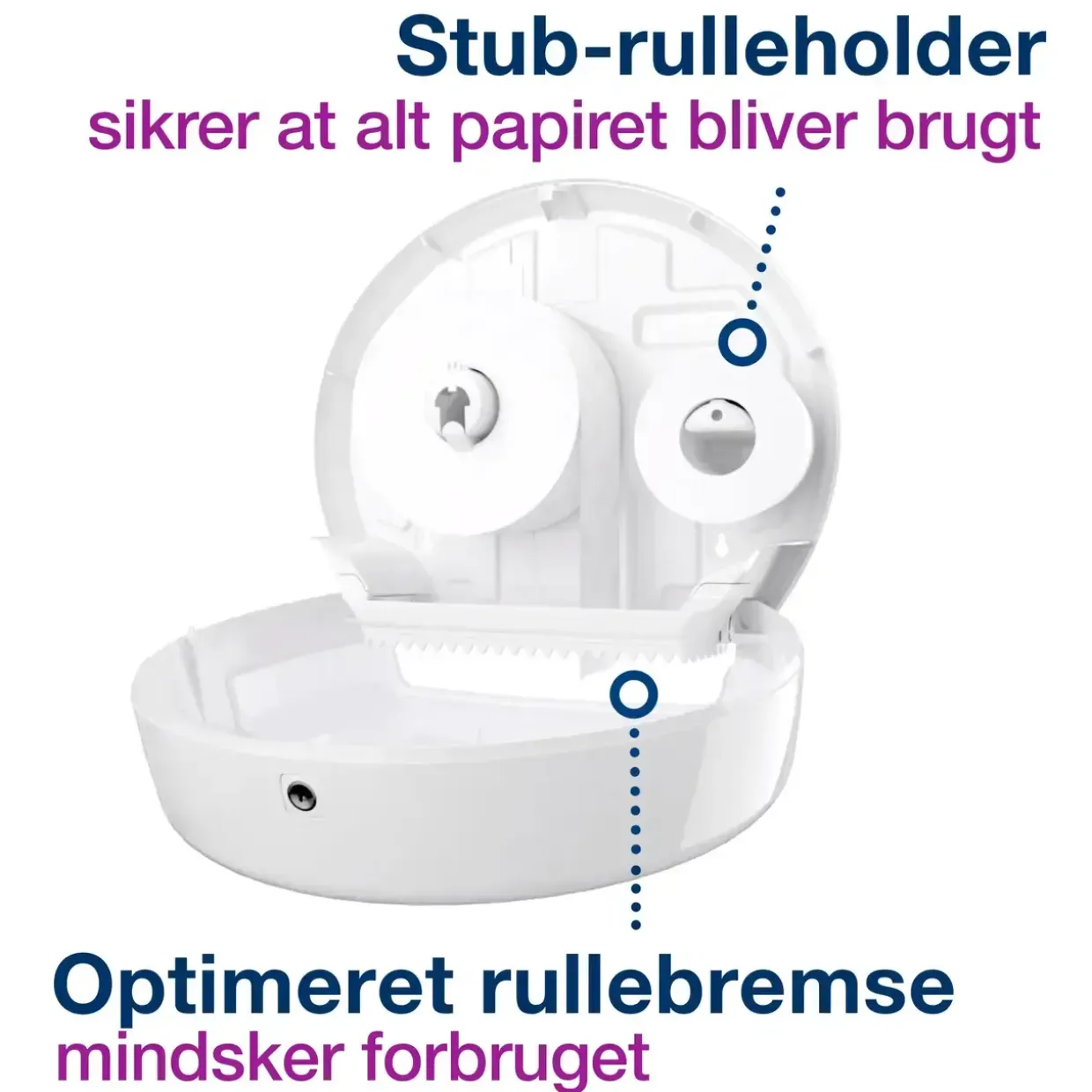 Toiletrulleholder - Tork T2 555008 til mini jumbo toiletruller