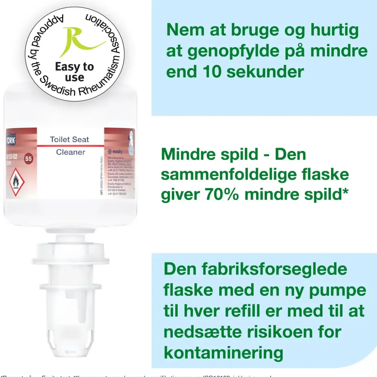 Toiletsæderens - Tork - 425302 - Mini - S5 - 525 ml - 8 stk