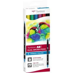 Tombow Dual Brush Pen 6C-1 Basic carton (6)