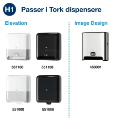 Tork 290067 papirhåndklæde rulle, Advanced H1 Matic - 6 ruller