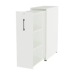Towerskab DNA A9 Højre, 400 x 800 x 1200 mm, Hvid med sort håndtag