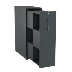 Towerskab DNA A9M, 400 x 800 x 1200 mm, Antracit med alugråt håndtag