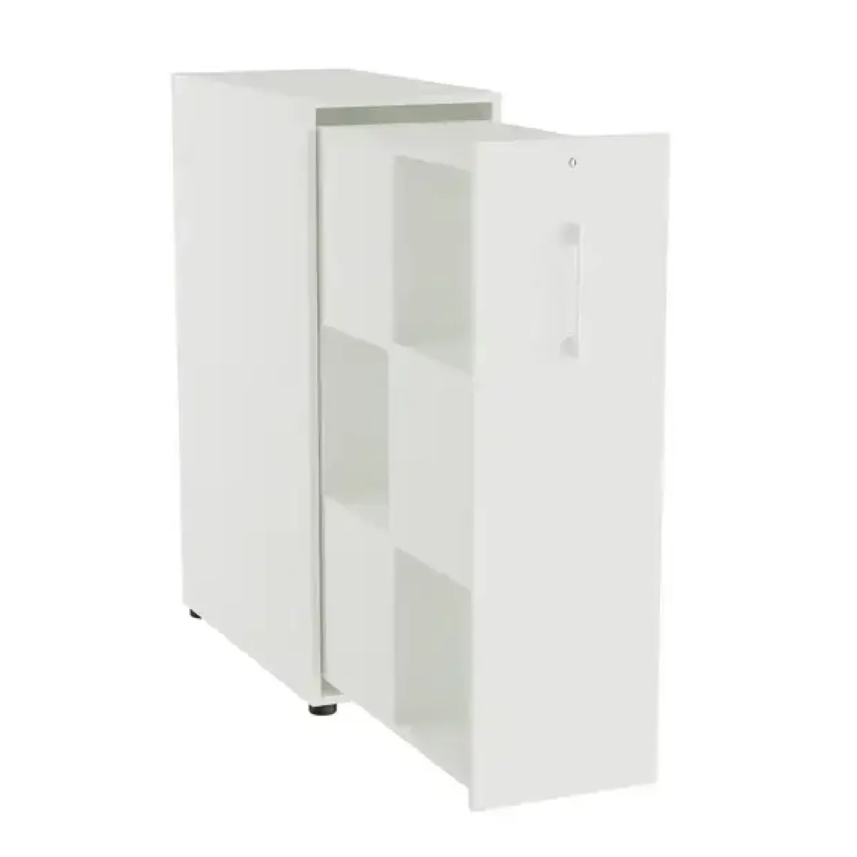 Towerskab DNA A9M, 400 x 800 x 1200 mm, Hvid med hvidt håndtag