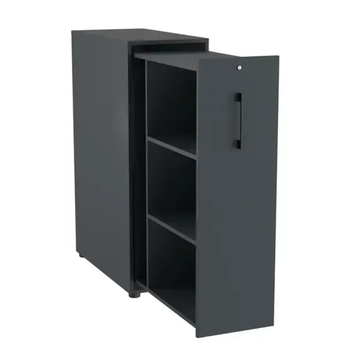 Towerskab DNA A9 Venstre, 400 x 800 x 1200 mm, Antracit med sort håndtag