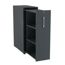 Towerskab DNA A9 Venstre, 400 x 800 x 1200 mm, Antracit med hvidt håndtag