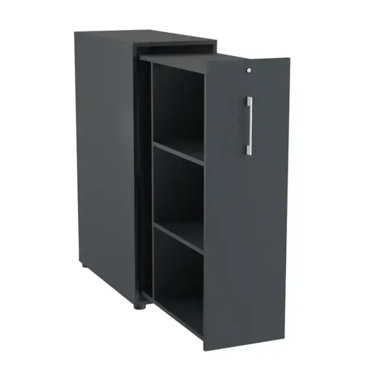 Towerskab DNA A9 Venstre, 400 x 800 x 1200 mm, Antracit med hvidt håndtag