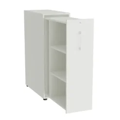 Towerskab DNA A9 Venstre, 400 x 800 x 1200 mm, Hvid med hvidt håndtag