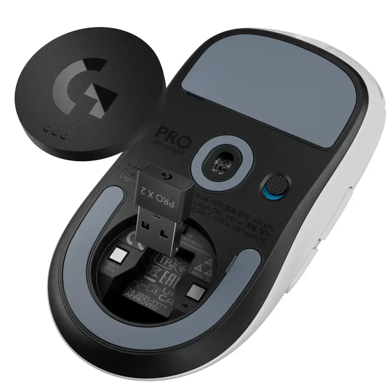Trådløs mus, Logitech G PRO X SUPERLIGHT 2 LIGHTSPEED Gaming Mouse, White