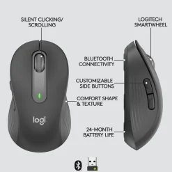 Trådløs mus - Logitech Signature M650 - Graphite Black