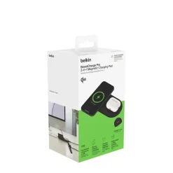 Trådløs oplader, Belkin BOOST CHARGE PRO 2in1 Qi2 15W MC Pad, Black