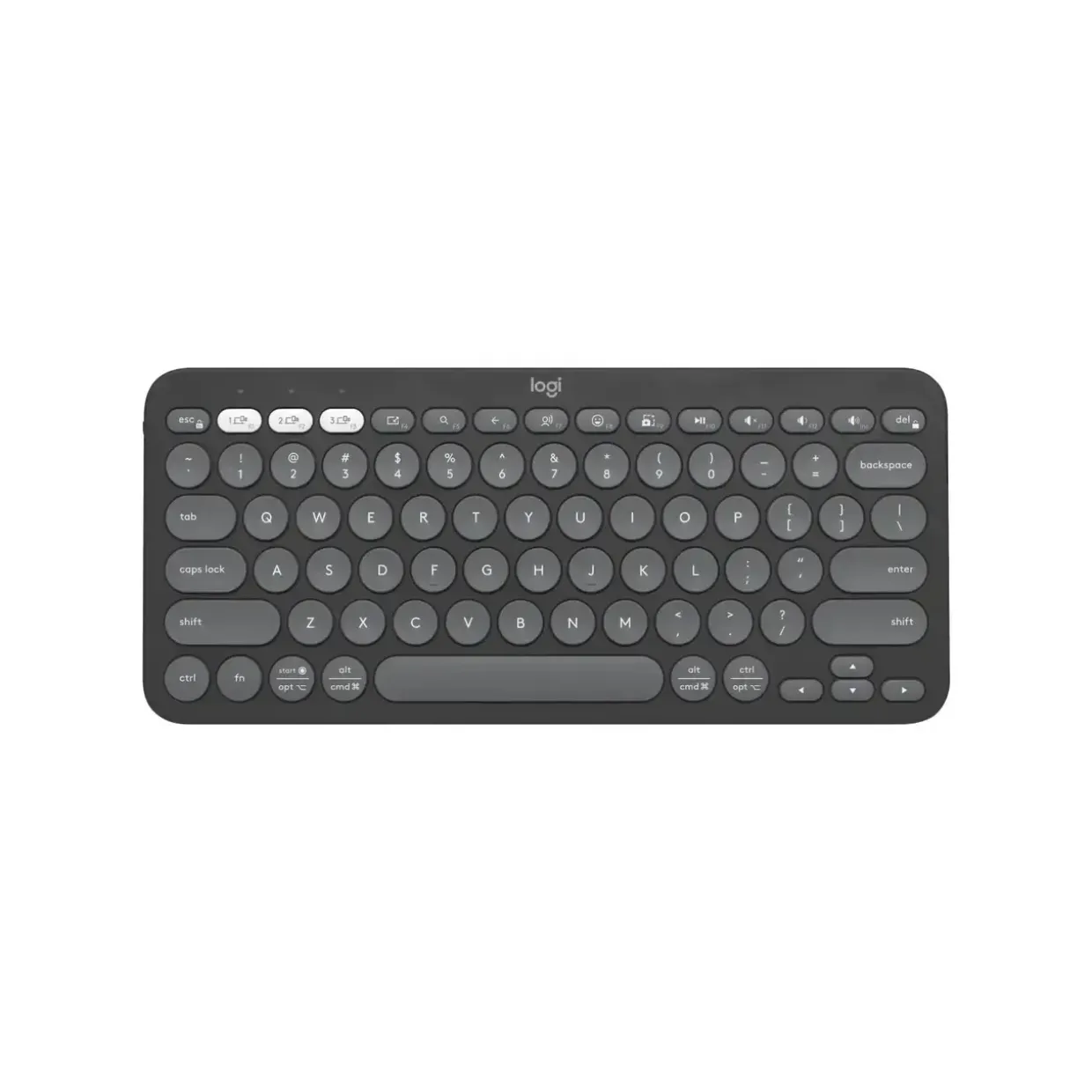 Trådløs tastatur, Logitech Pebble Keys 2 K380s, Tonal Graphite (Nordic)