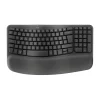 Trådløst ergonomisk tastatur – Logitech Wave Keys, Graphite (Nordic)