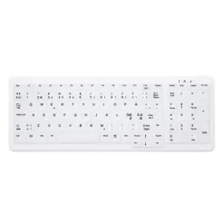 Trådløst Hygiejnetastatur med Numerisk Tastatur - Cherry AK-C7012F - USB - Hvid