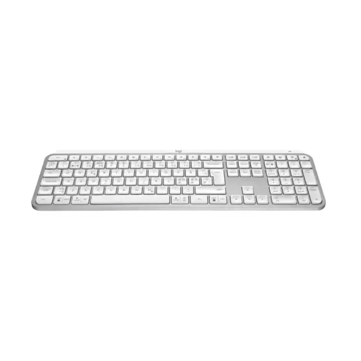 Trådløst tastatur - Logitech MX Keys S - Lys grå - Nordic layout